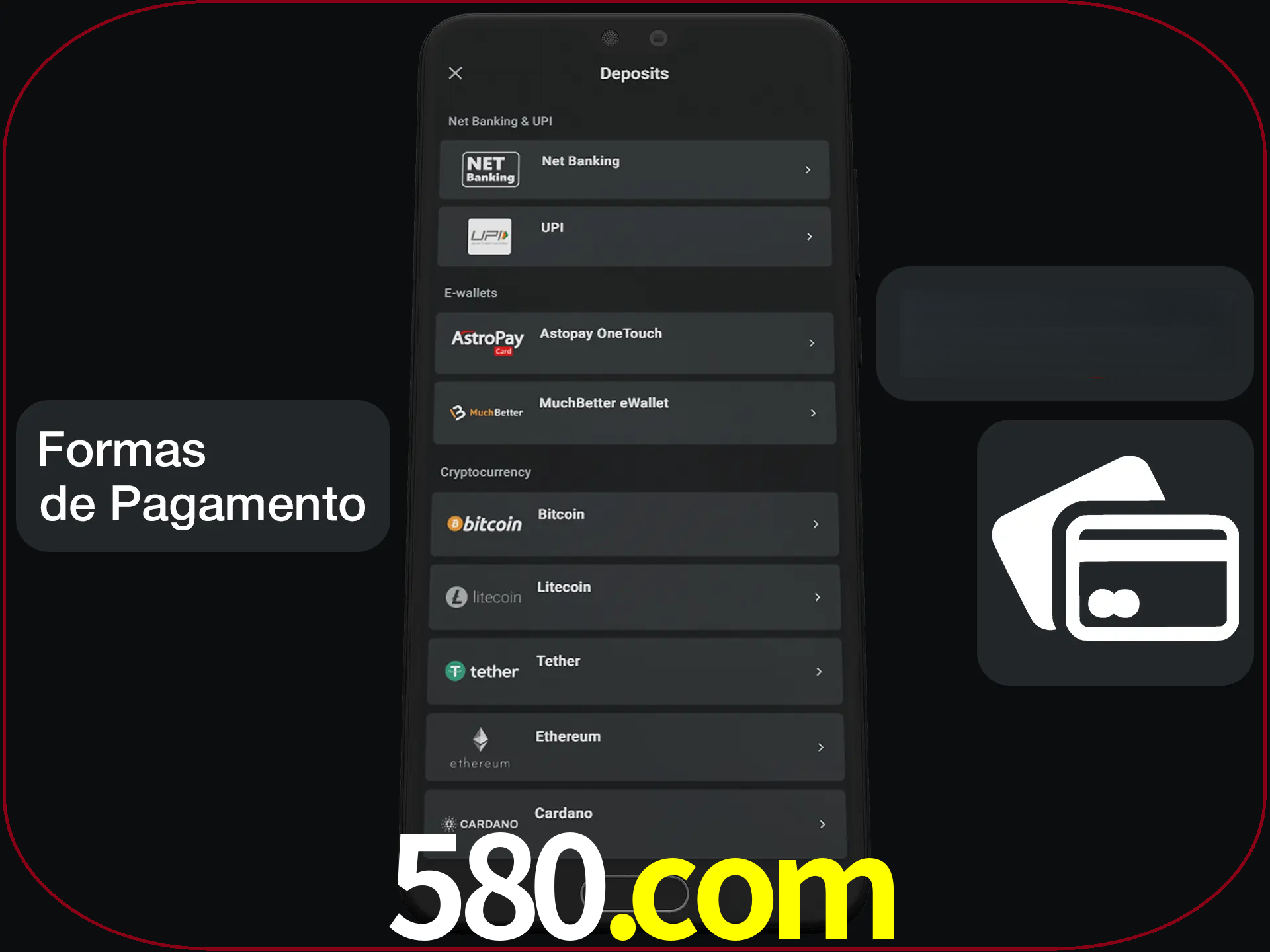 Escolha a forma de pagamento de sua preferência.