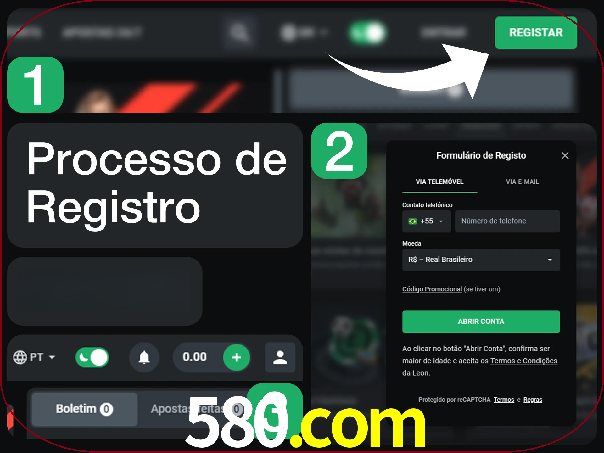 O processo de registro na LeonBet é simples.